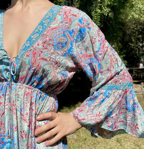 Vestido Romántico Azulino
