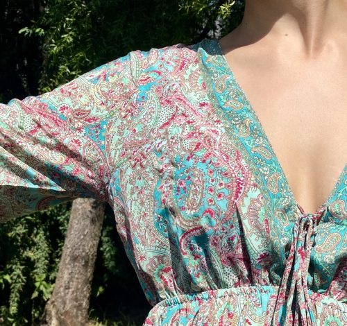 Vestido Romántico Turquesa