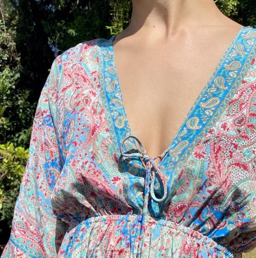 Vestido Romántico Azulino