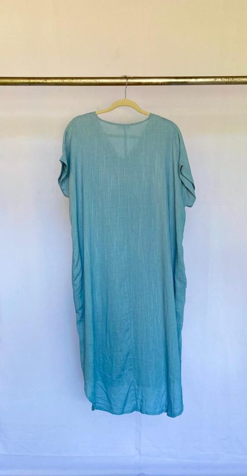 Vestido Lino Azul Jeans