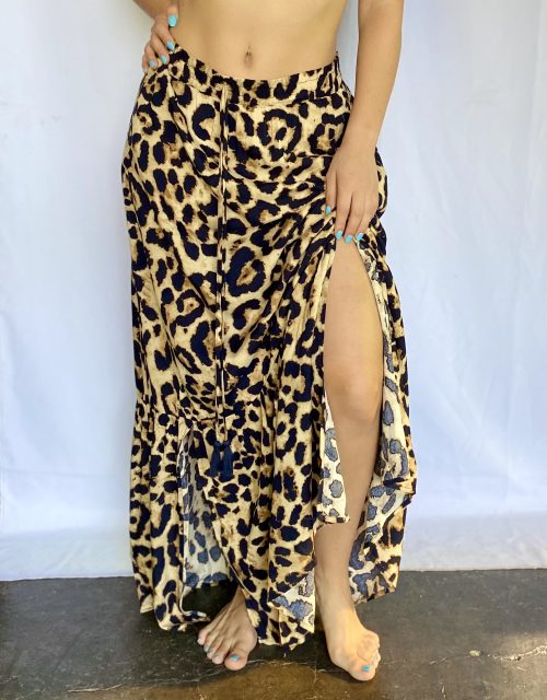 Falda Animal Prin Camel