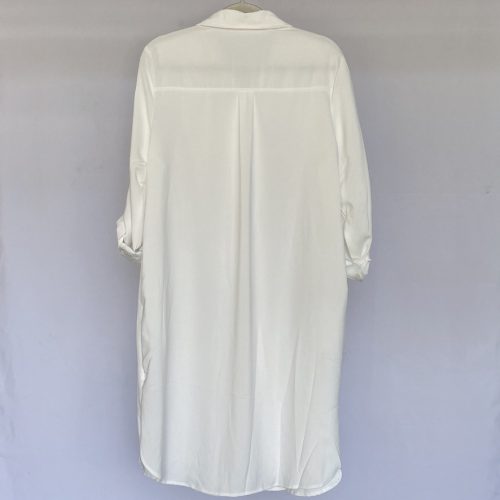 Vestido Camisero Crepe Blanco