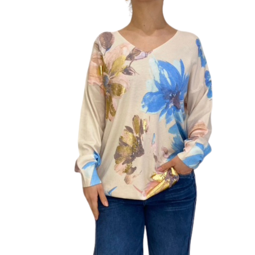 Top Brillos Beige